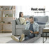 Folding Foam Mattress – Light Grey, Velvet Cover, Sofa/Bed, Washable