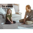 Folding Foam Mattress – Light Grey, Velvet Cover, Sofa/Bed, Washable