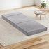 Folding Foam Mattress – Light Grey, Velvet Cover, Sofa/Bed, Washable