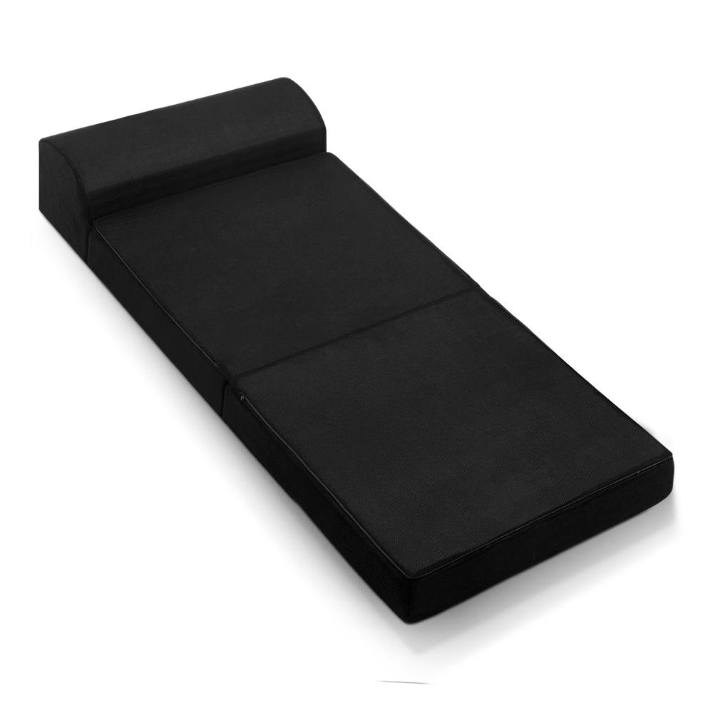 Foldable Mattress Folding Foam Bed Mat Black