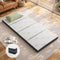 Folding Foam Mattress – Bamboo Cover, Sofa/Bed, High‑Density Foam, White/Grey