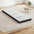Folding Foam Mattress – Bamboo Cover, Sofa/Bed, High‑Density Foam, White/Grey