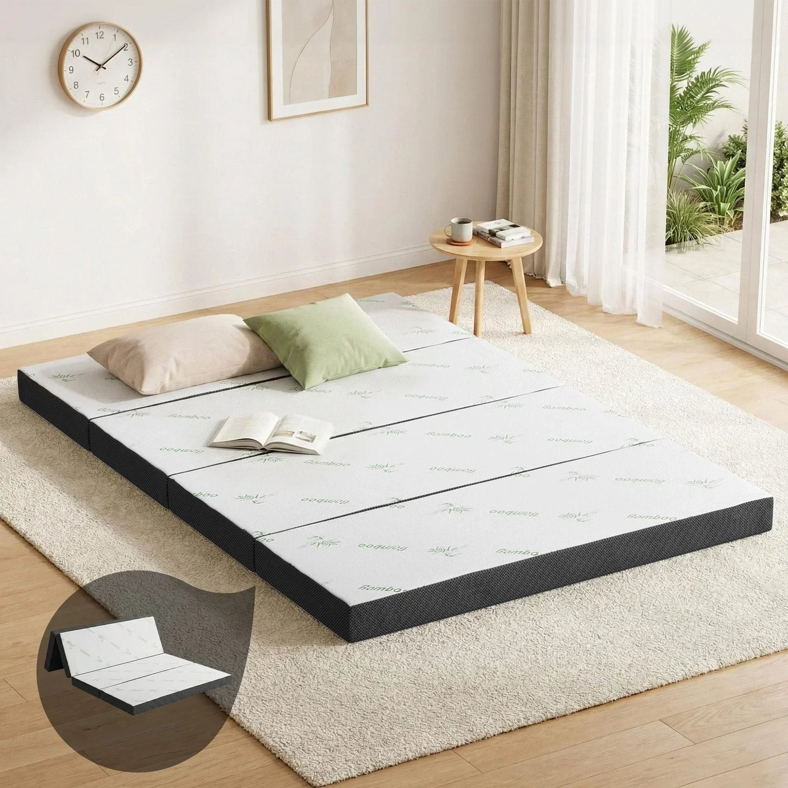 Foldable Mattress Folding Foam Mattresses Bamboo Double