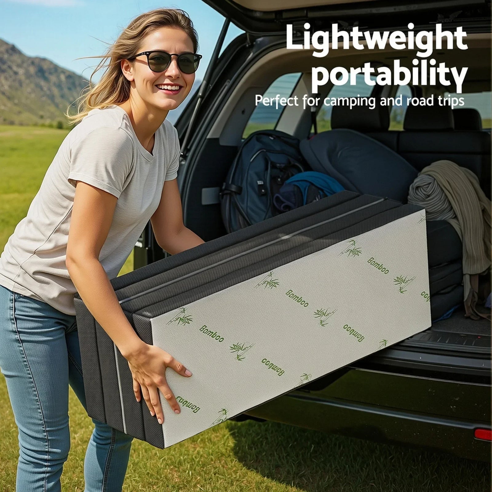 Foldable Mattress Folding Foam Mattresses Bamboo Double