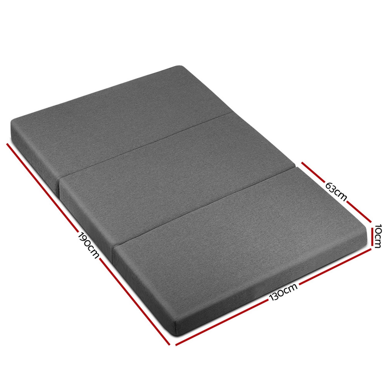 Foldable Foam Mattress Sofa Bed Double Guest Floor Mattress Dark Grey