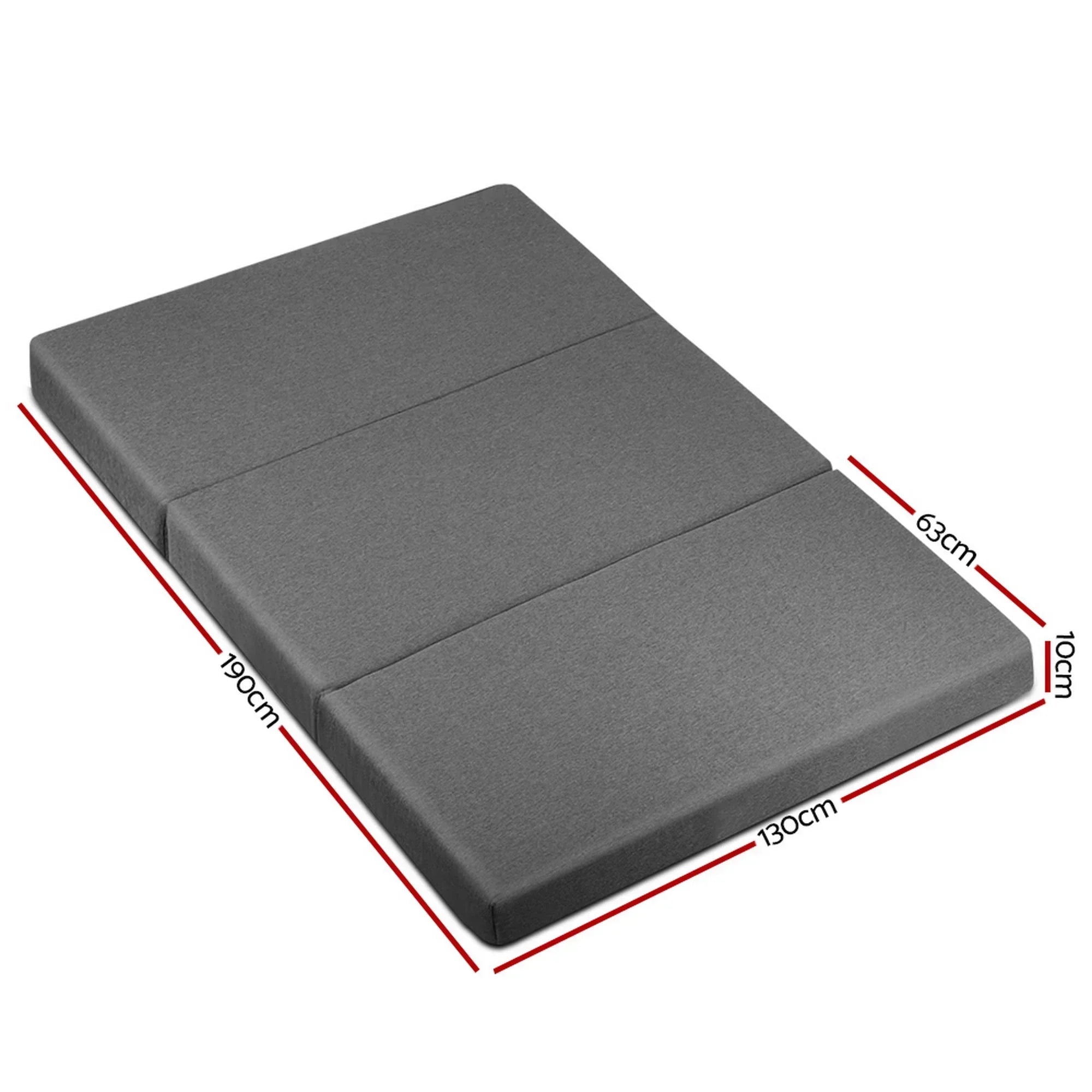 Foldable Foam Mattress Sofa Bed Double Guest Floor Mattress Dark Grey