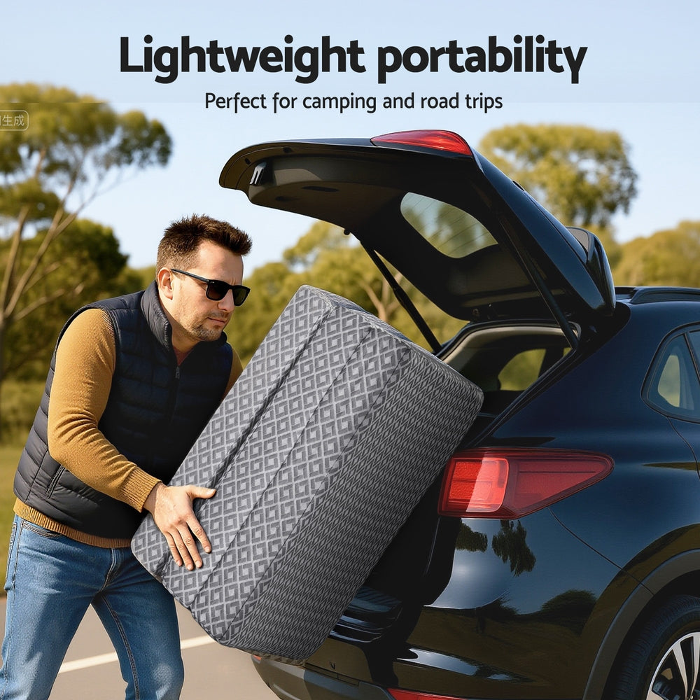 Foldable Mattress Folding Sofa Bed Trifold Memory Foam Camping Cushion Mat