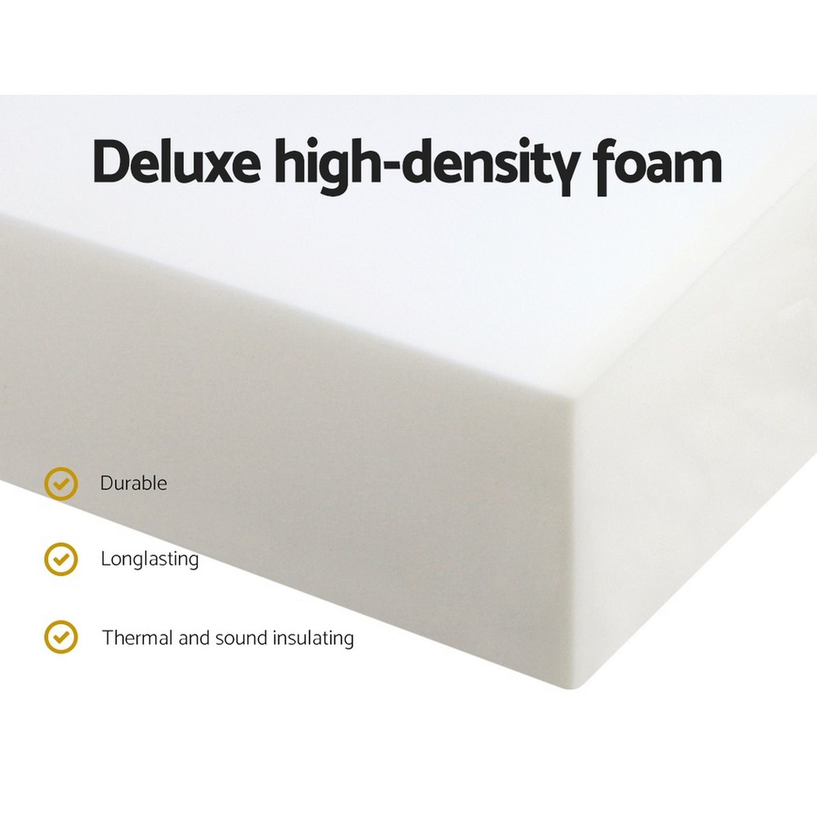 Queen Tri Fold Foam Mattress Grey Foldable Guest Bed Sofa Mattress