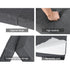 Queen Tri Fold Foam Mattress Grey Foldable Guest Bed Sofa Mattress