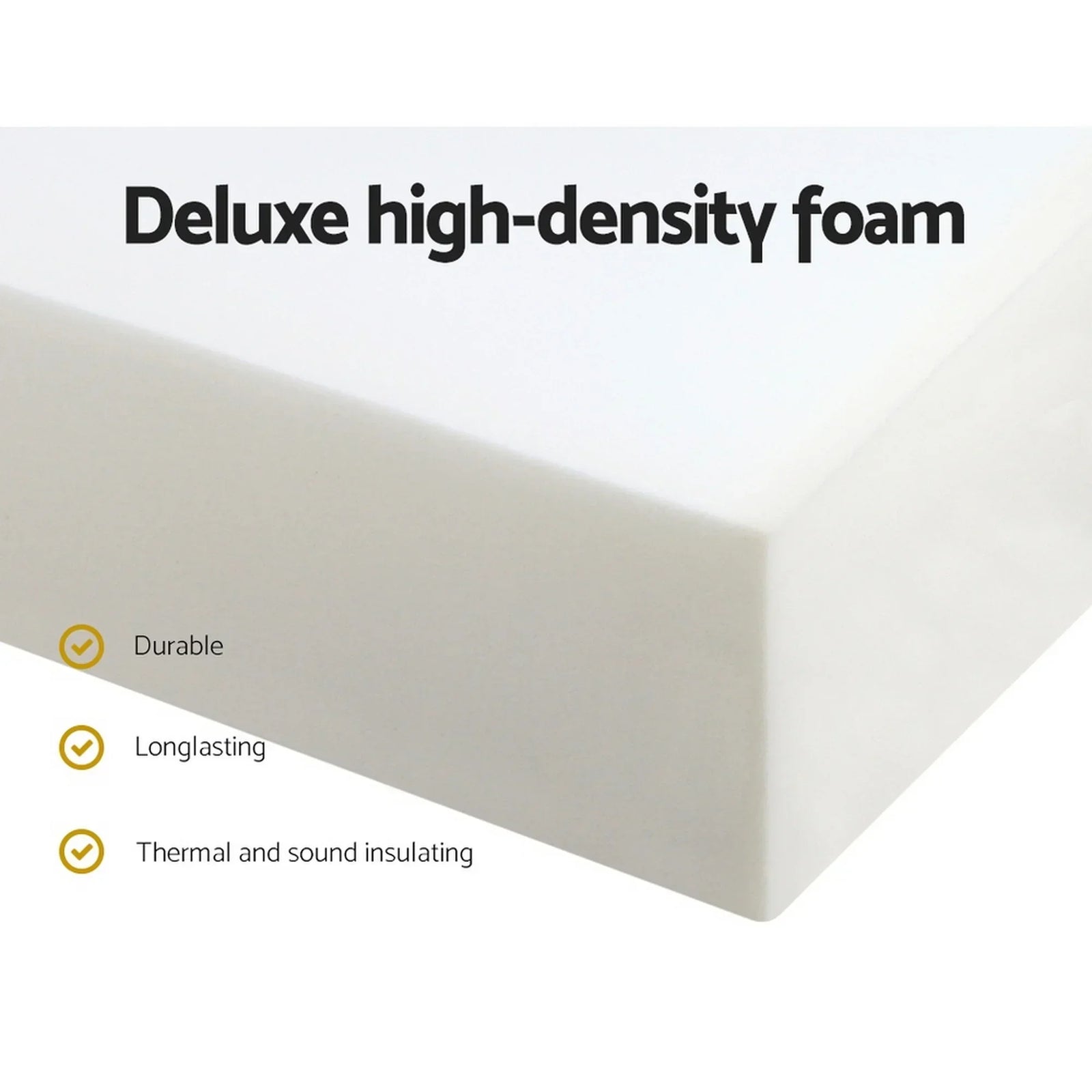 Queen Tri Fold Foam Mattress Grey Foldable Guest Bed Sofa Mattress