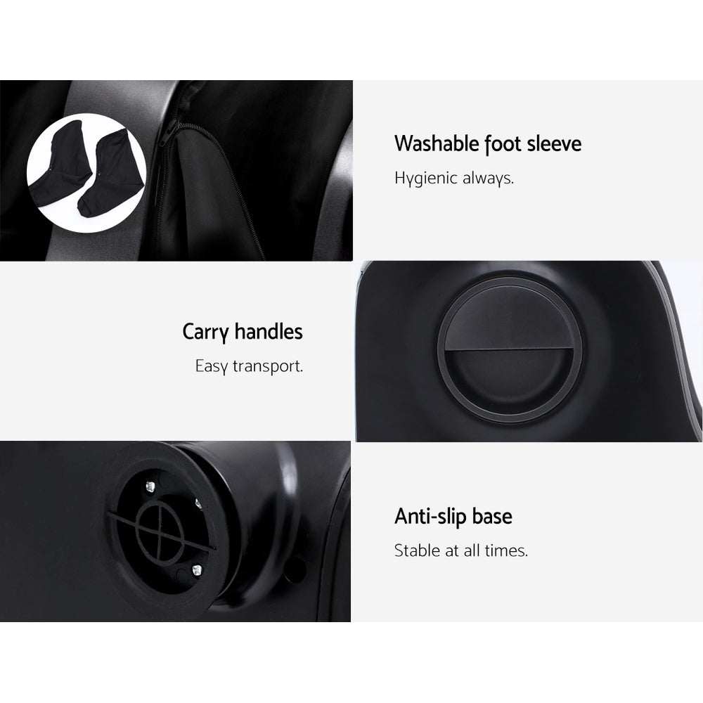 Foot Massager Shiatsu 80W 5-in-1 360° Kneading Calf Ankle 3 Levels Black