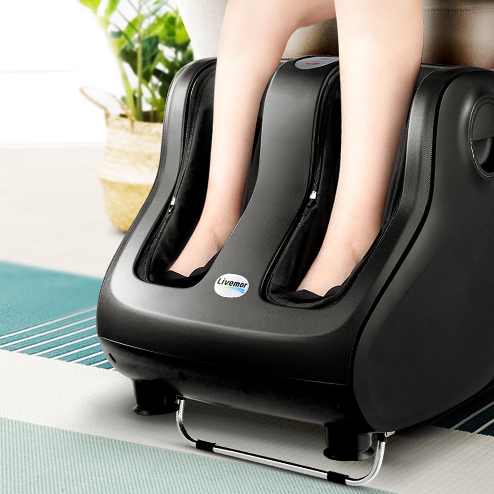 Foot Massager Shiatsu 80W 5-in-1 360° Kneading Calf Ankle 3 Levels Black
