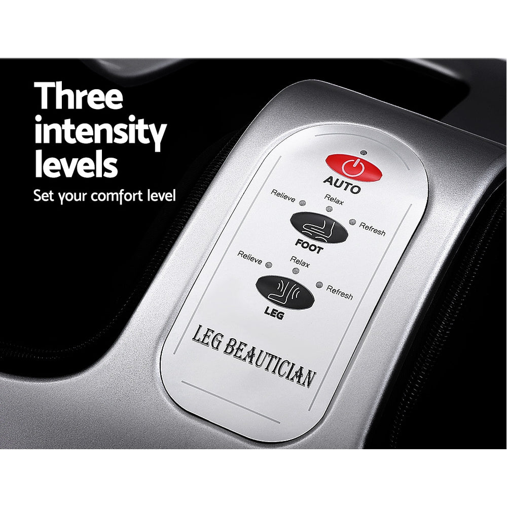 Foot Massager Shiatsu 80W 360° Kneading Calf Leg 3 Intensity Silver