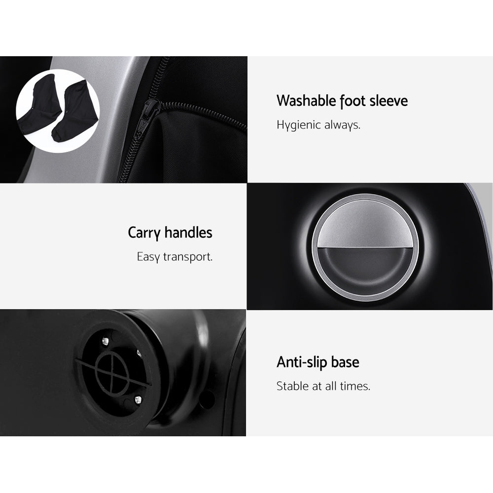 Foot Massager Shiatsu 80W 360° Kneading Calf Leg 3 Intensity Silver