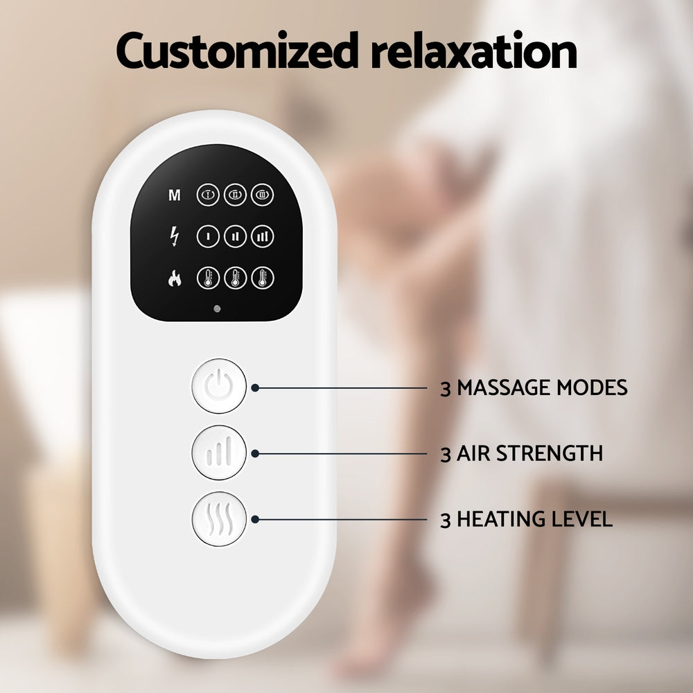 Heated Calf Leg Massager Air Compression Cordless Rechargeable Grey