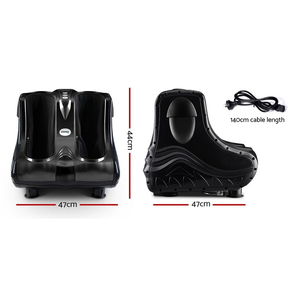 Foot Massager Shiatsu 80W 360 Degree Kneading Ankle Calf Leg Black Finish