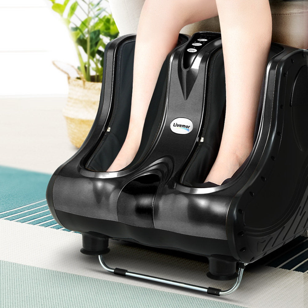 Foot Massager Shiatsu 80W 360 Degree Kneading Ankle Calf Leg Black Finish