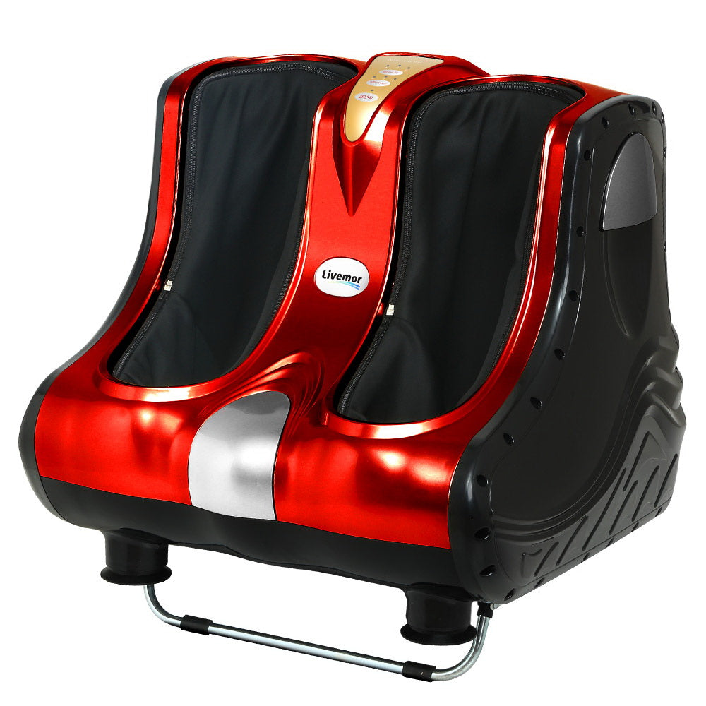 Foot Massager Shiatsu 80W 360° Kneading Ankle Calf Leg 3 Intensity Red