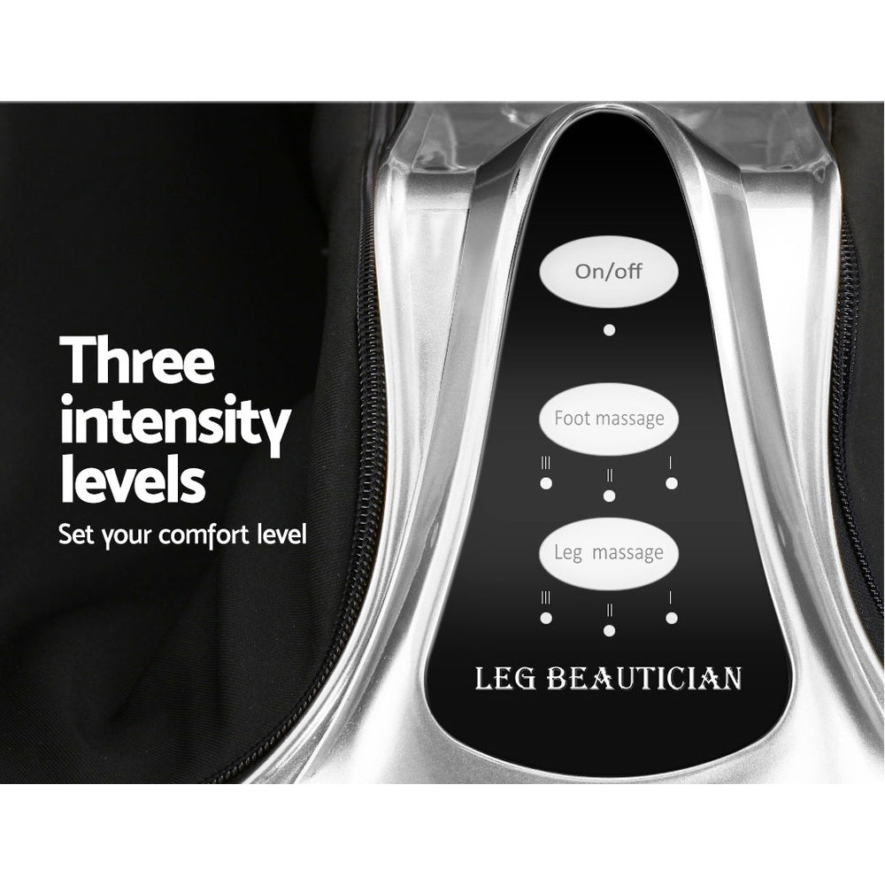 Foot Massager Shiatsu 80W 360° Kneading Ankle Calf Leg 3 Intensity Silver