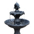 Gardeon Solar Water Feature 3-Tier Fountain with Pump Kit Bird Bath 93CM Black