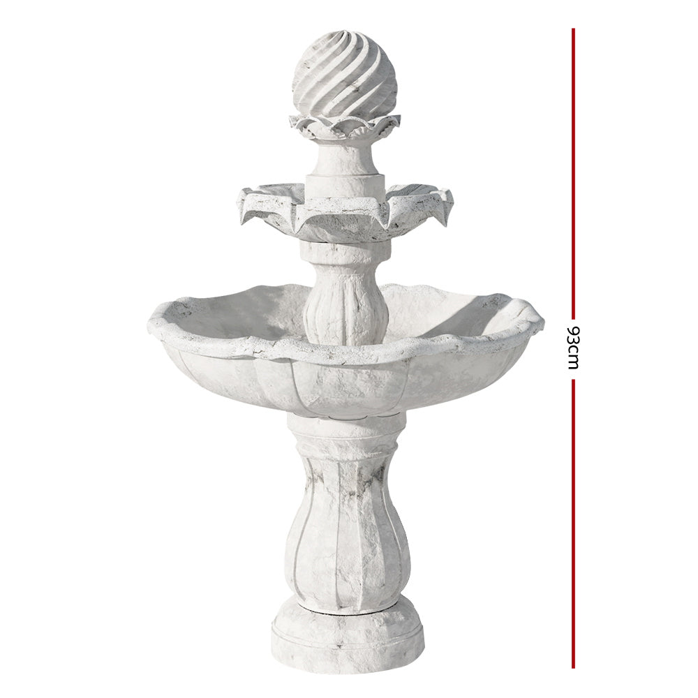 Solar Water Feature 3 Tiers Ivory 93cm