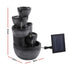 Solar Fountain Water Feature 5-Tier Cascading Bowl Grey 51cm