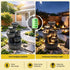 Solar Fountain Water Feature 5-Tier Cascading Bowl Grey 51cm
