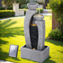 Gardeon Solar Fountain Water Feature Outdoor Fountain Indoor 3-Tier Cascading Grey