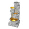 Solar Water Fountain Outdoor LED Rock Style 4 Tier Garden Feature Gray