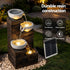 Solar Fountain 4 Levels Cascading Bowl Water Feature 75cm Brown