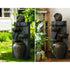 Solar Water Fountain Feature Cascading Outdoor Garden Fountain