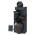 Solar Water Fountain Feature Cascading Outdoor Garden Fountain