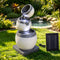 Gardeon 3 Tier Solar Fountain 52cm, Cascading Bowl Garden Water Feature, Grey