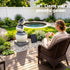 Gardeon 3 Tier Solar Fountain 52cm, Cascading Bowl Garden Water Feature, Grey