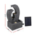 Gardeon Solar Fountain 5 Levels Cascading Water Feature Resin 50cm Black