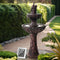 3‑Tier Solar Fountain – Polyresin Bird Bath, 3W Panel, 106cm, Brown
