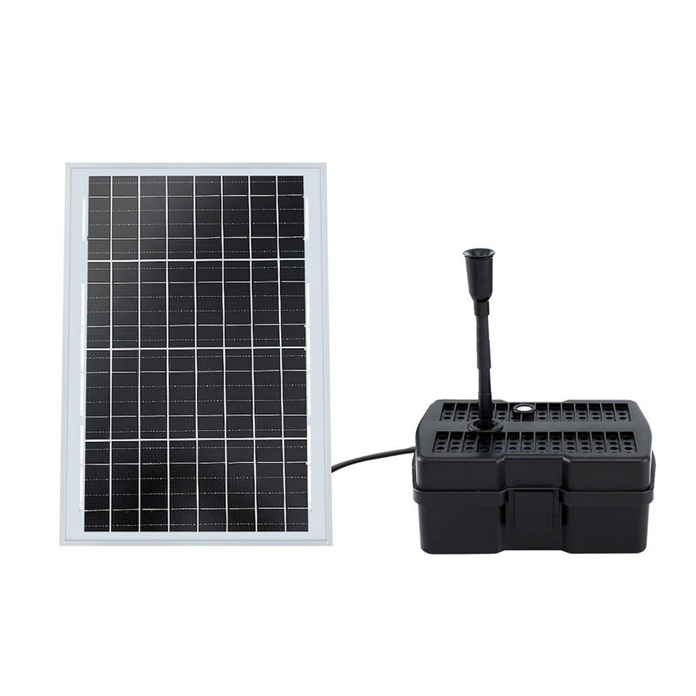 Solar Submersible Water Pond Fountain Pump with Filter Box 6FT 1190L/H