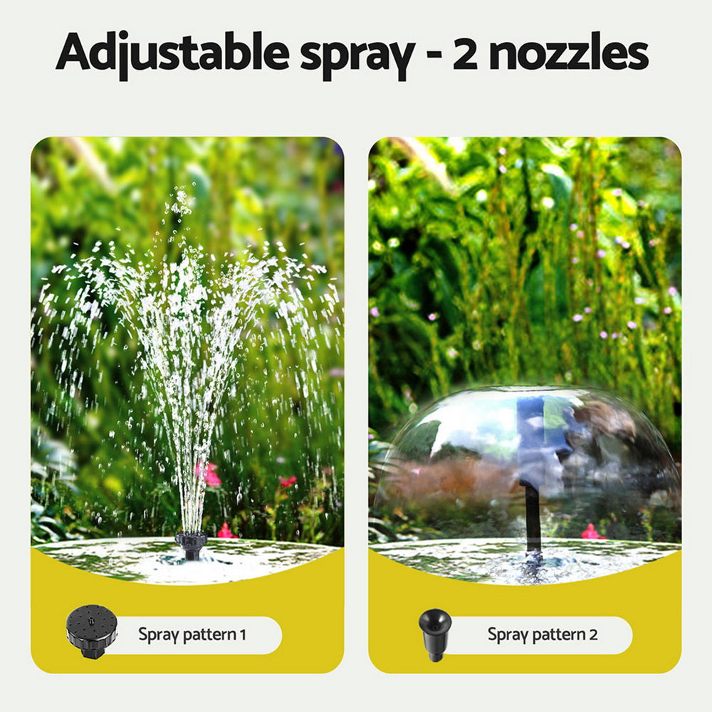 Solar Submersible Water Pond Fountain Pump with Filter Box 6FT 1190L/H