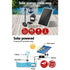 Solar Fountain Pump 250L/H LED Light Battery Rechargeable 5m Cable