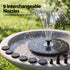 Gardeon Solar Fountain Pump Bird Bath LED Lights 165 L/h Flow 17cm Black