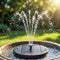 Gardeon Solar Fountain Pumps Bird Bath Battery Backup LED Remote Black 27cm