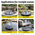 Gardeon Solar Fountain Pumps Bird Bath Battery Backup LED Remote Black 27cm