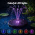 Gardeon Solar Fountain Pumps Bird Bath Battery Backup LED Remote Black 27cm