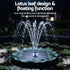 Solar Fountain Pumps Bird Bath Floating Lotus Desig Water Feature 31cm