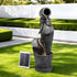 Solar Fountain Water Feature Cascading Fountain 3-Tier Pot LED Lights 80CM Grey