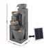 Solar Fountains Water Features Cascading Design Polyresin 80cm Grey