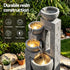 Solar Fountains Water Features Cascading Design Polyresin 80cm Grey