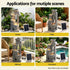 Solar Fountains Water Features Cascading Design Polyresin 80cm Grey
