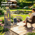 Solar Fountains Water Features Cascading Design Polyresin 80cm Grey