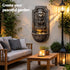 Gardeon Solar Fountain Water Feature Lion Head Wall Fountain 67cm Brown